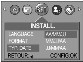 SAMSUNG DIGIMAX202 - Paramétrage du type de date - 1