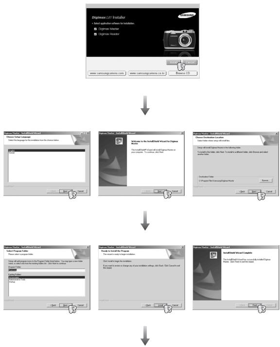 SAMSUNG DIGIMAXL85 - Configuration du logiciel de l'application - 1