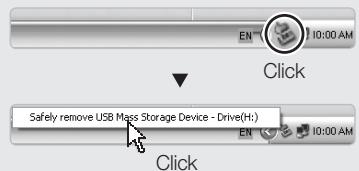 EN 10:00 AM Click Safely remove USB Mass Storage Device - Drive(H:) EN 10:00 AM Click