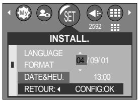 SAMSUNG KENOX D510 - Paramétrage de la date/heure - 1