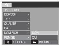SAMSUNG KENOX S730 - Pictbridge: réinitialisation - 1