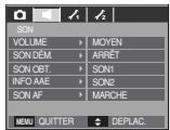 SAMSUNG KENOX S730 - Comment utiliser le menu - 3