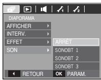 SAMSUNG KENOX S730 - Démarrage du diaporama - 2