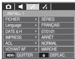 SAMSUNG KENOX S730 - Comment utiliser le menu - 5