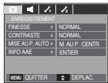 SAMSUNG KENOX S730 - Comment utiliser le menu - 1