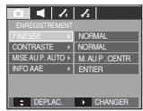 SAMSUNG KENOX S730 - Comment utiliser le menu - 6