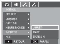 SAMSUNG KENOX S85 - Impression de la date d'enregistrement - 1
