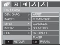 SAMSUNG KENOX S85 - Configurer les effets du diaporama - 1
