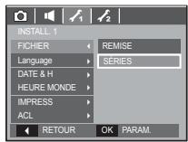 SAMSUNG KENOX S85 - Menu de configuration - 1