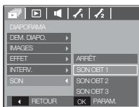 SAMSUNG KENOX S85 - Paramétrage de la musique d'arrière-plan - 2