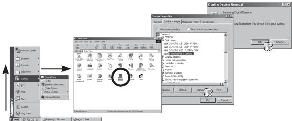 SAMSUNG KENOX S85 - Suppression du pilote USB pour windows 98SE - 1