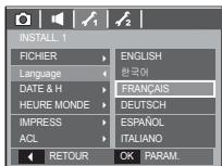 SAMSUNG KENOX S85 - Menu de configuration - 2