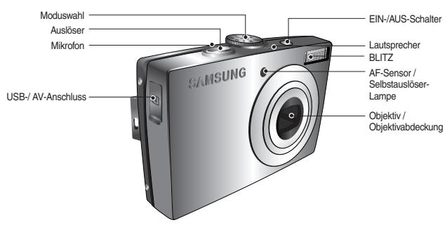 SAMSUNG LANDIAO L100 - Identification der Funktionen / Lieferumfang der Kamera - 1
