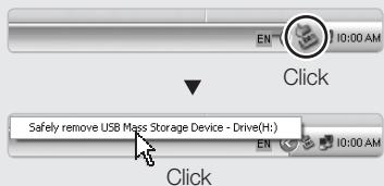 SAMSUNG LANDIAO NV9 - To disconnect safely (for Windows XP) - 1