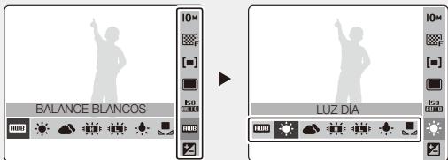 SAMSUNG LANDIAO NV9 - Por exemple, selección una optación de balance de blancos en el modo P - 2