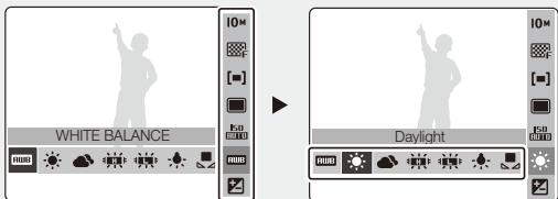 SAMSUNG NV9 - E.g. Select a white balance option in the P mode - 2