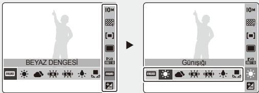 SAMSUNG NV9 - Örn. P modunda beyaz dengesi seçme - 2