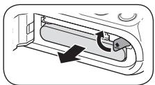 SAMSUNG PL100 - Inserindo a bateria e o cartao de memória - 2