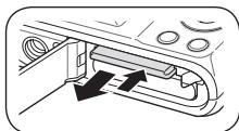 SAMSUNG PL100 - Inserindo a bateria e o cartao de memória - 3
