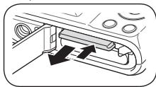 SAMSUNG PL100 - Akku und Speicherkarte einsetzen - 3