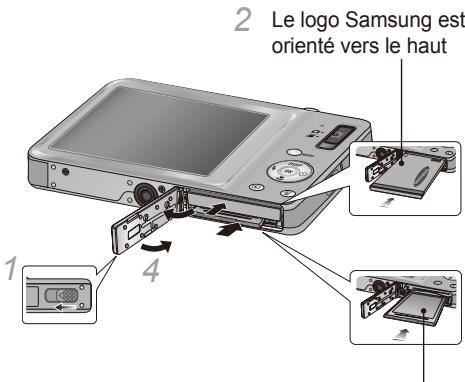 SAMSUNG SAMSUING ST45 - Insertion de la batterie et de la carte mémoire - 1