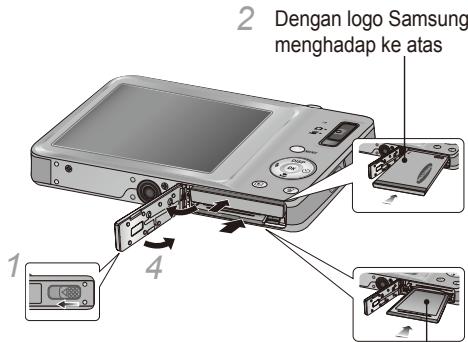 SAMSUNG SAMSUING ST45 - Memasukkan baterai dan kartu memori - 1