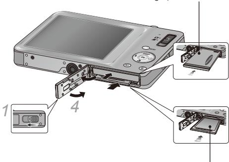 SAMSUNG SAMSUING ST45 - Inserting the battery and memory card - 1