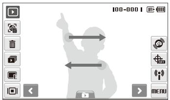 SAMSUNG ST1000 - Dessinez une barre horizontally vers la gauche ou vers la droite pour parcourir les fichiers. - 1