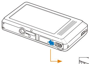 SAMSUNG ST510 - Insertion de la batterie et de la carte mémoire - 1