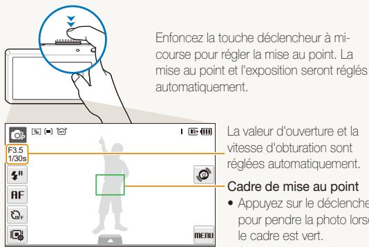 SAMSUNG ST510 - Enoncez le déclencheur à mi-course. - 1