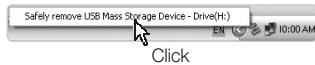 SAMSUNG VLUU ES10 - Disconnecting safely (for Windows XP) - 2