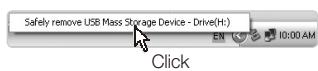 SAMSUNG VLUU ES60 - Disconnecting safely (for Windows XP) - 2