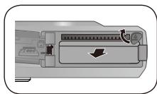 SAMSUNG VLUU ES60 - Insertion de la batterie et de la carte mémoire - 2