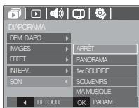 SAMSUNG VLUU I80 - Paramétrage de la musique d'arrière-plan - 1