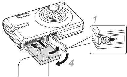 SAMSUNG VLUU IT100 - 插入電池和記憶卡 - 1