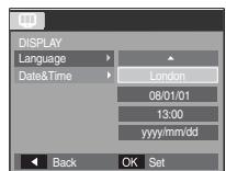 SAMSUNG VLUU L200 - Ustawianie daty, czasu i formatu daty - 1