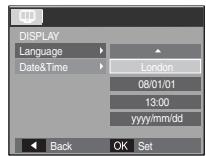 SAMSUNG VLUU M100 - Setting up the date, time and date type - 1