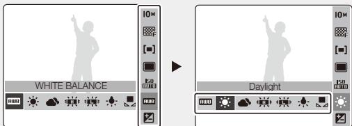 SAMSUNG VLUU NV9 - E.g. Select a white balance option in the P mode - 2