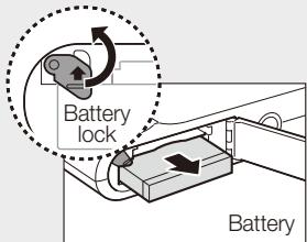SAMSUNG VLUU NV9 - Remove the battery and memory card - 2