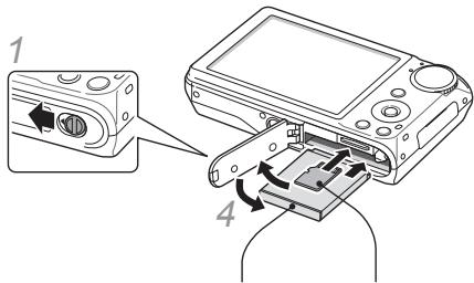 SAMSUNG VLUU PL150 그녀ì˜ë‹¤ì´ì–´ë¦¬ - Insertion de la batterie et de la carte mémoire - 1