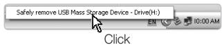 SAMSUNG VLUU PL70 - Disconnecting safely (for Windows XP) - 2
