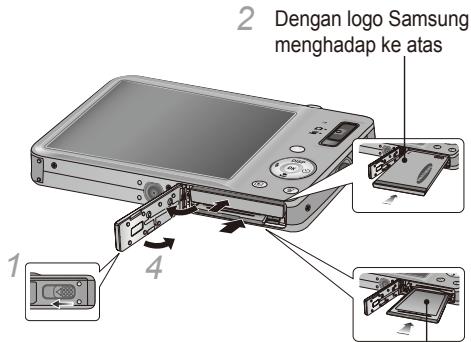 SAMSUNG VLUU ST50 - Memasukkan baterai dan kartu memori - 1