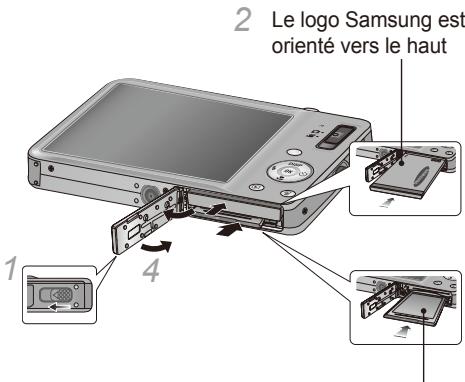 SAMSUNG VLUU ST50 - Insertion de la batterie et de la carte mémoire - 1