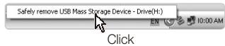 SAMSUNG VLUU ST50 - Disconnecting safely (for Windows XP) - 2