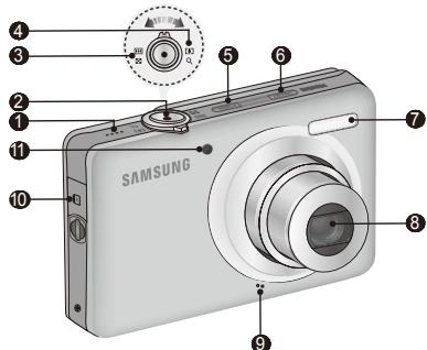 SAMSUNG VLUU ST50 - Bagian-bagian kamera - 1