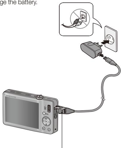SAMSUNG VLUU ST50 - Charging the battery - 1