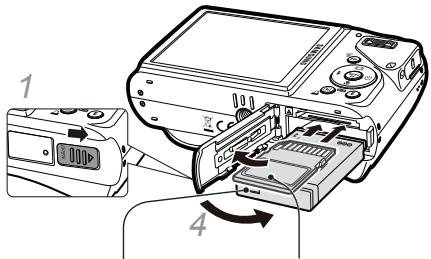 SAMSUNG VLUU WB500 - Inserimento della batteria e della scheda di memoria - 1