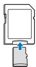 SAMSUNG WB200F - Utilisation de l'adaptateur pour carte mémoire - 1