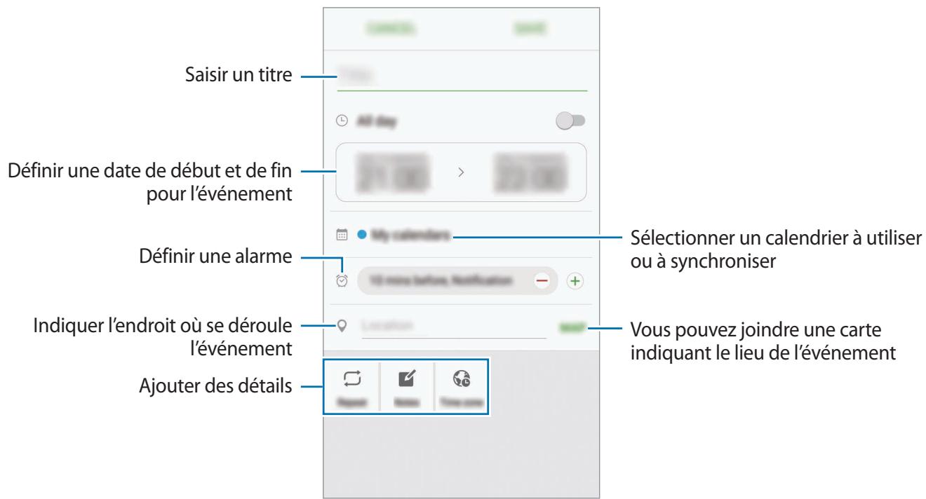SAMSUNG S6 - Créer des événements - 1