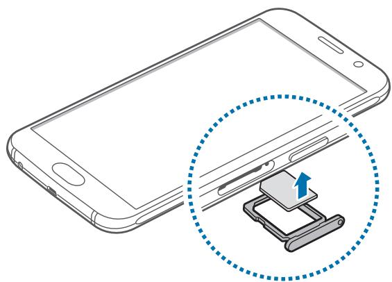 SAMSUNG S6 - Retirer la carte SIM ou USIM - 1